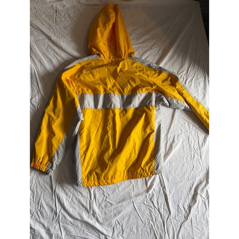 Columbia Sportswear Mens Yellow Grey Packable Hooded Windbreaker Jacket Size M - Picture 2 of 5